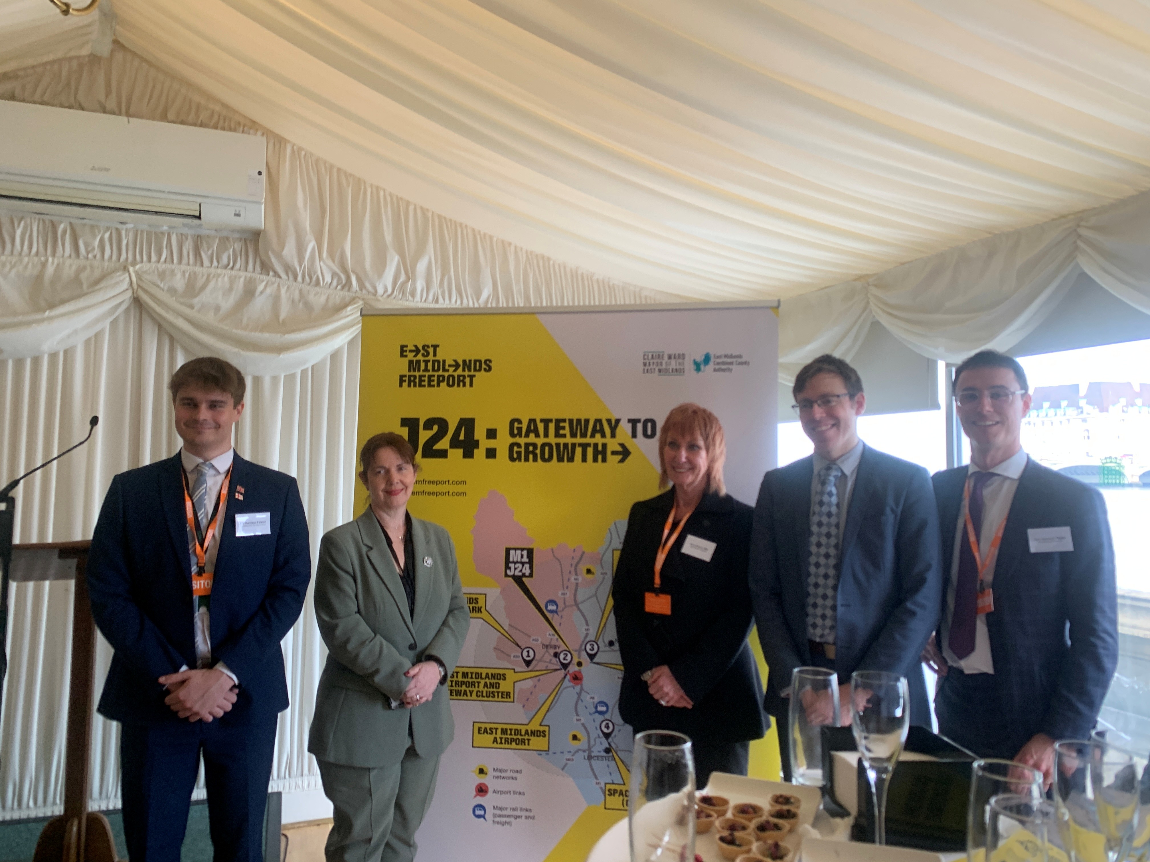 Councillor Harrison Fowler, Mayor Claire Ward, Nora Senior, James Naish, Tom Newman-Taylor